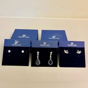 Lot of 3 pairs of Swarovski Earrings